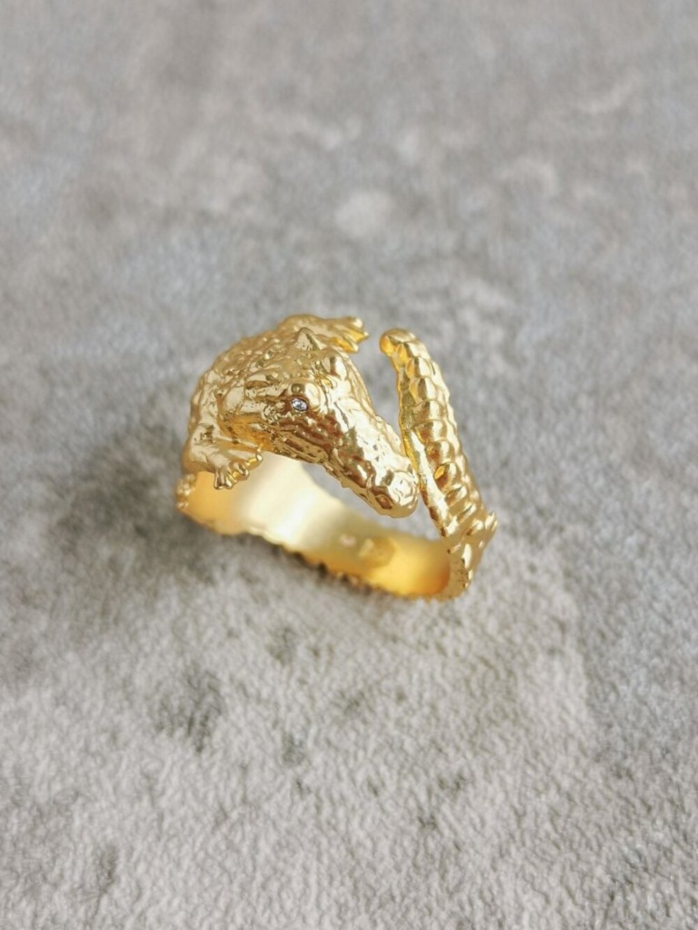 Julie Vos Gold Alligator Ring #7 Genuine